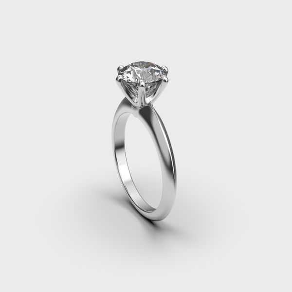Каблучка з білого золота, з діамантом 2 ct 238721121 9597 фото