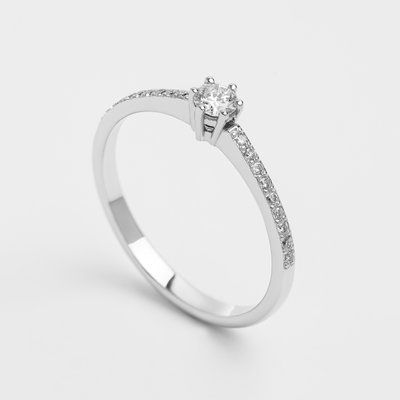 Кольцо с белого золота, с бриллиантами 234741121 8357 фото