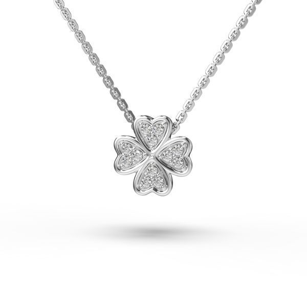 Кольє з білого золота, з діамантами 738551121 9575 фото